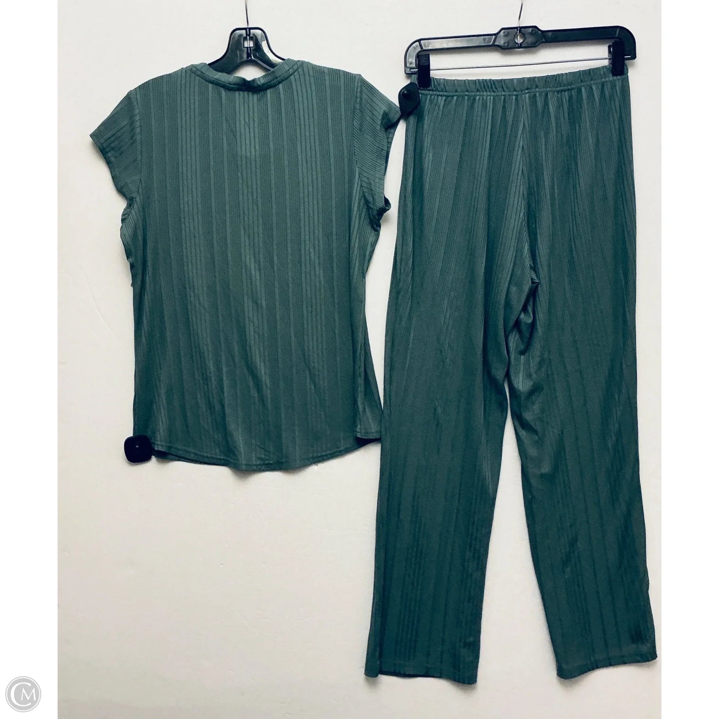 Lounge Set Pants By Nicole Miller In Green, Size: S