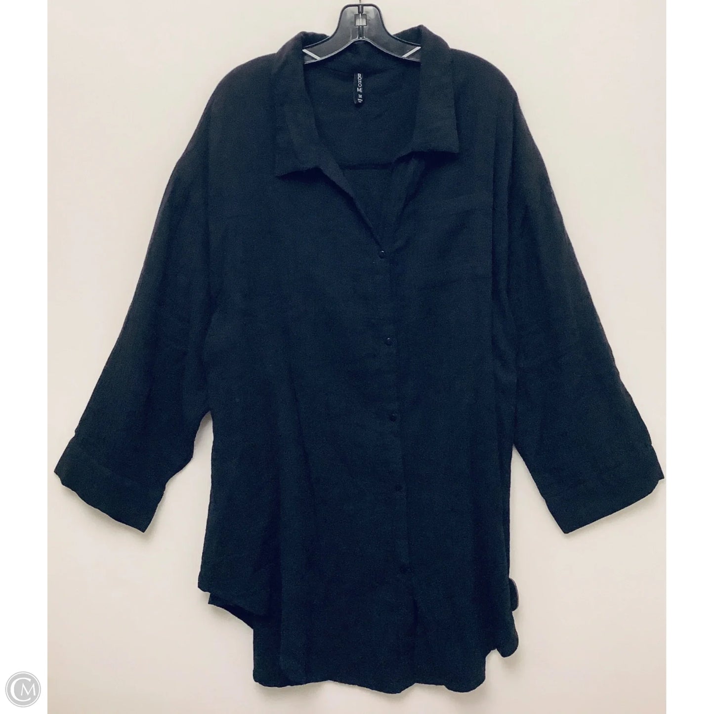 Top Long Sleeve By Clothes Mentor In Black, Size: 3x