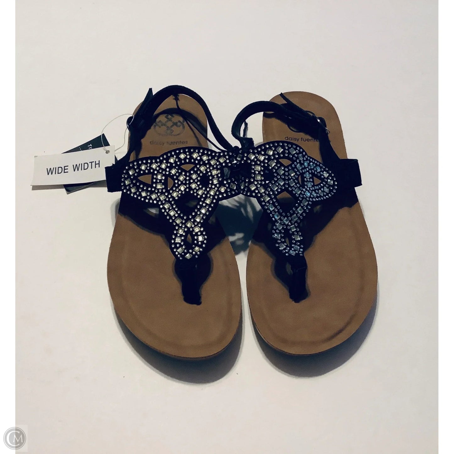 Sandals Flats By Daisy Fuentes In Black, Size: 7.5