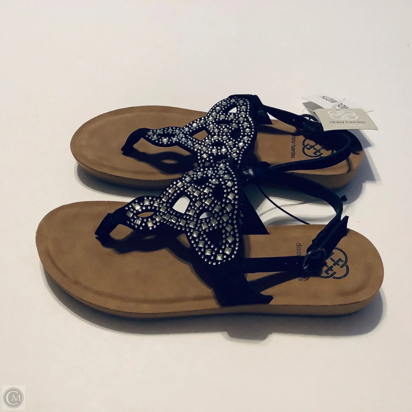 Sandals Flats By Daisy Fuentes In Black, Size: 7.5