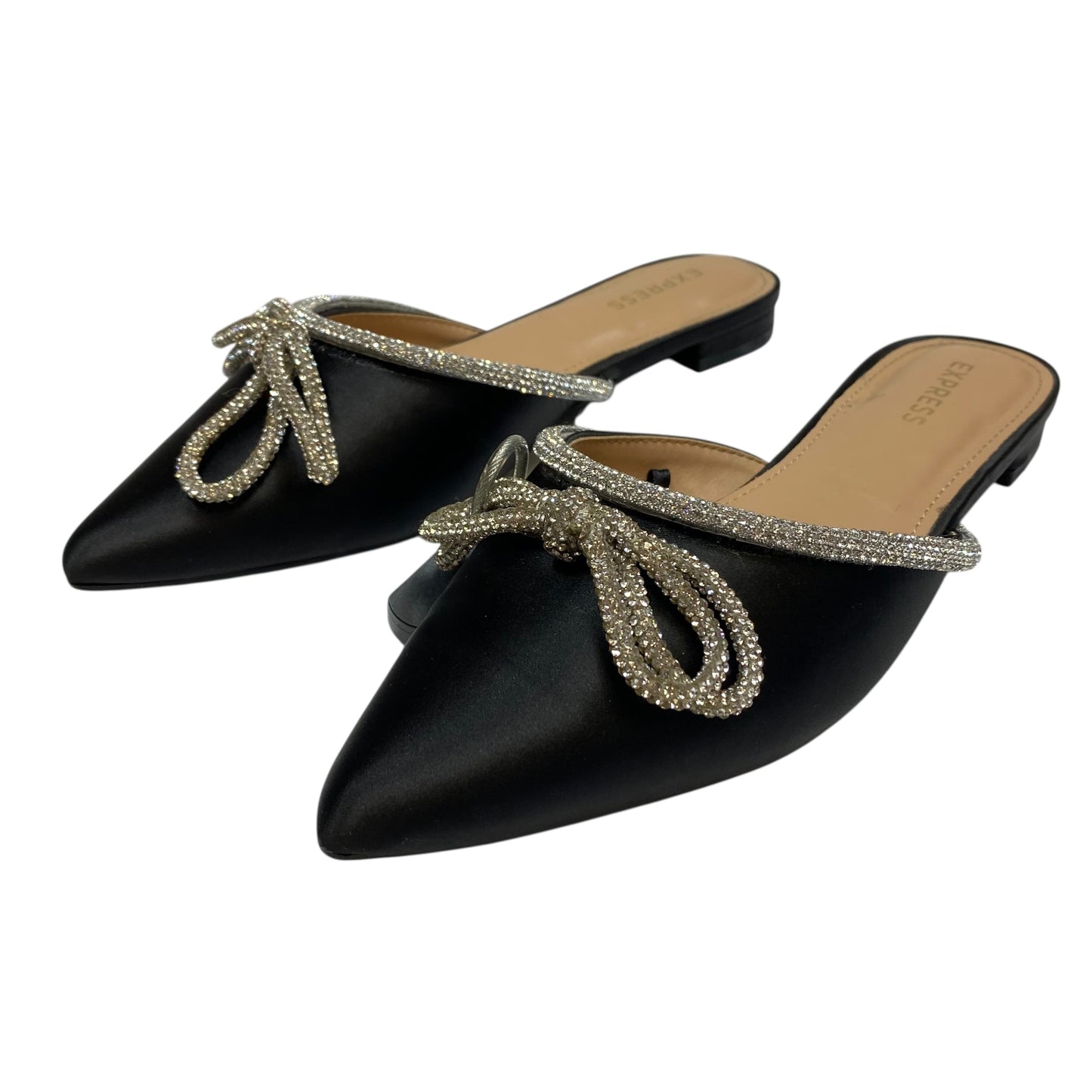 Shoes Flats By Express In Black & Silver, Size:6