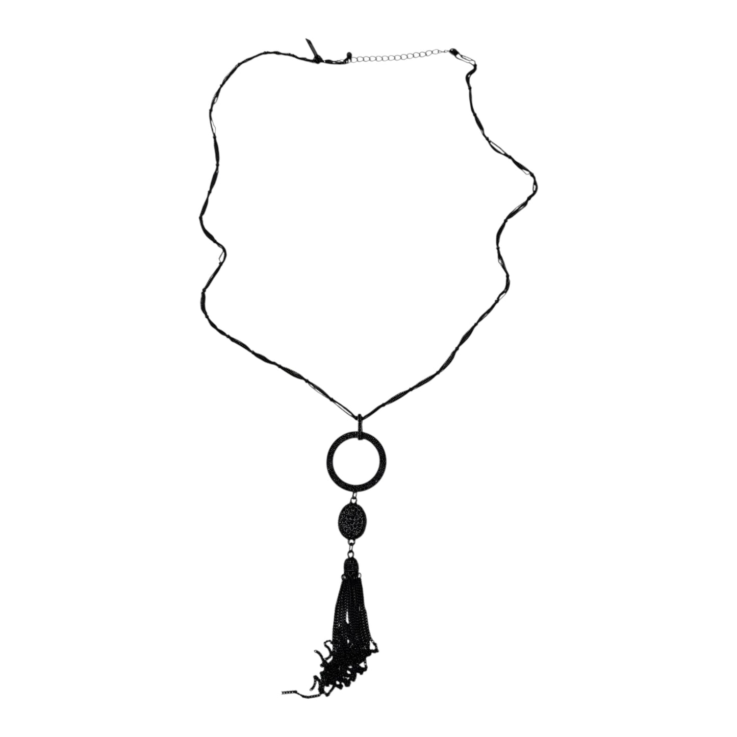 NECKLACE LARIAT & Y-DROP by INC In BLACK
