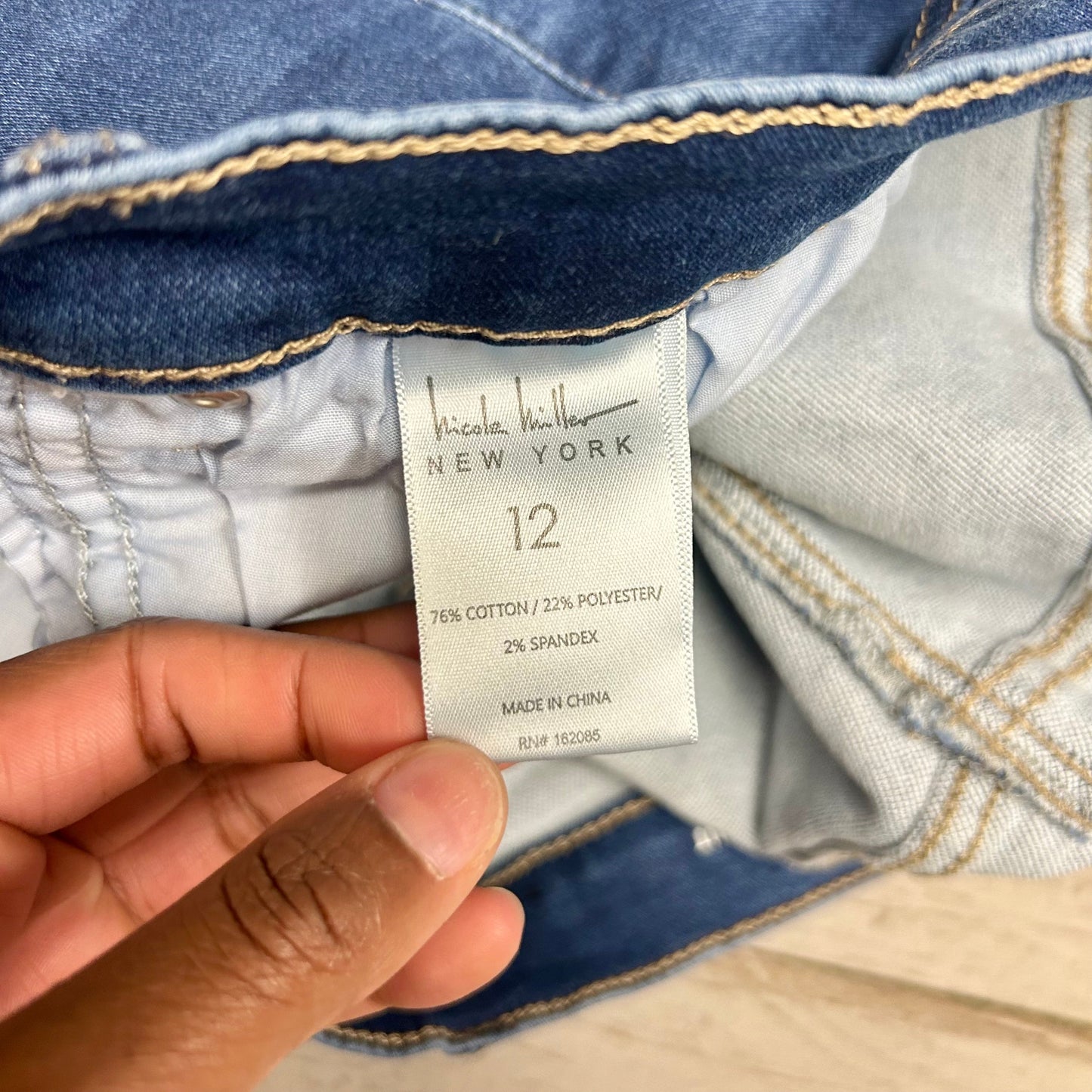 Jeans Boot Cut By Nicole Miller In Blue Denim, Size: 12