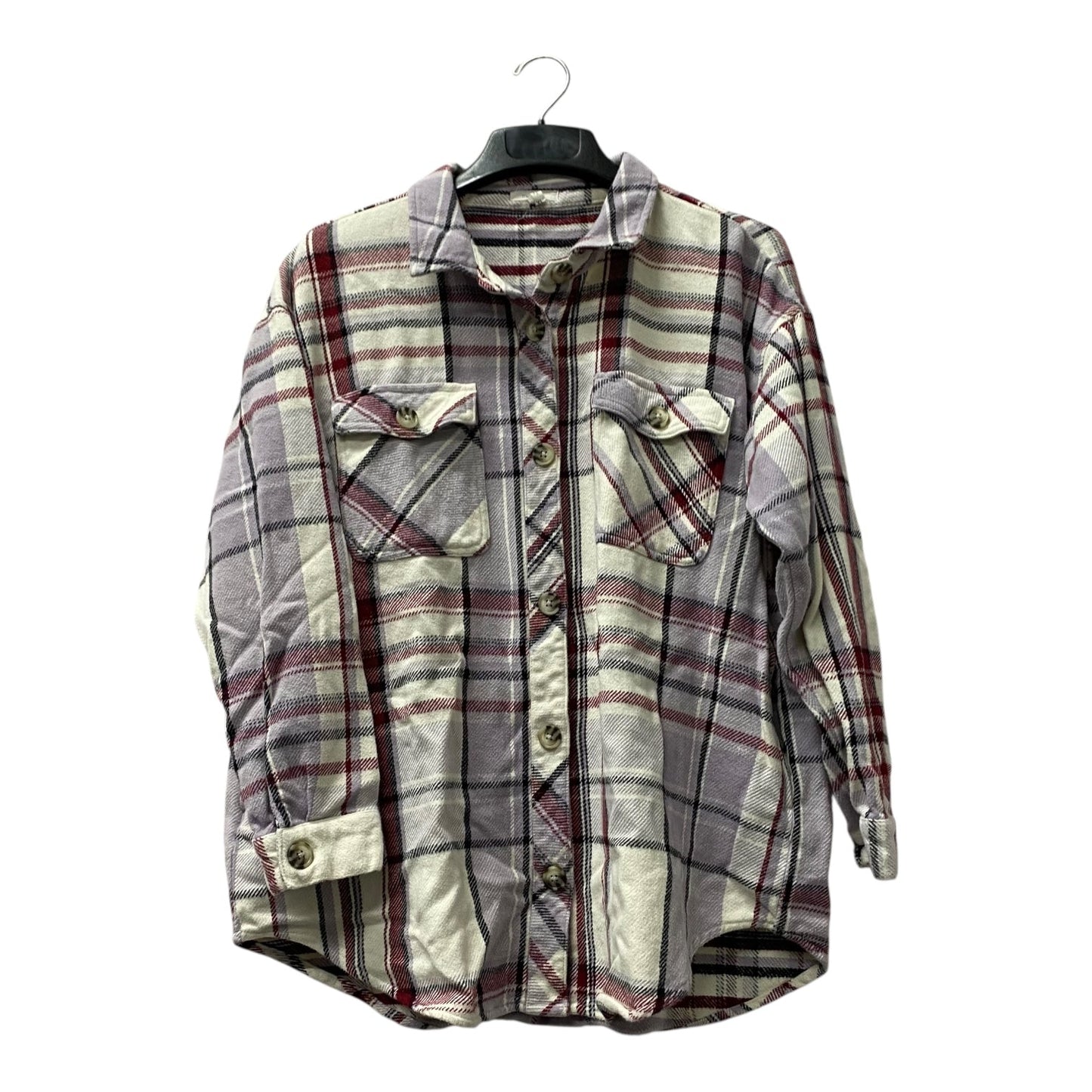 Jacket Shirt By Maurices In Purple, Size:Xl