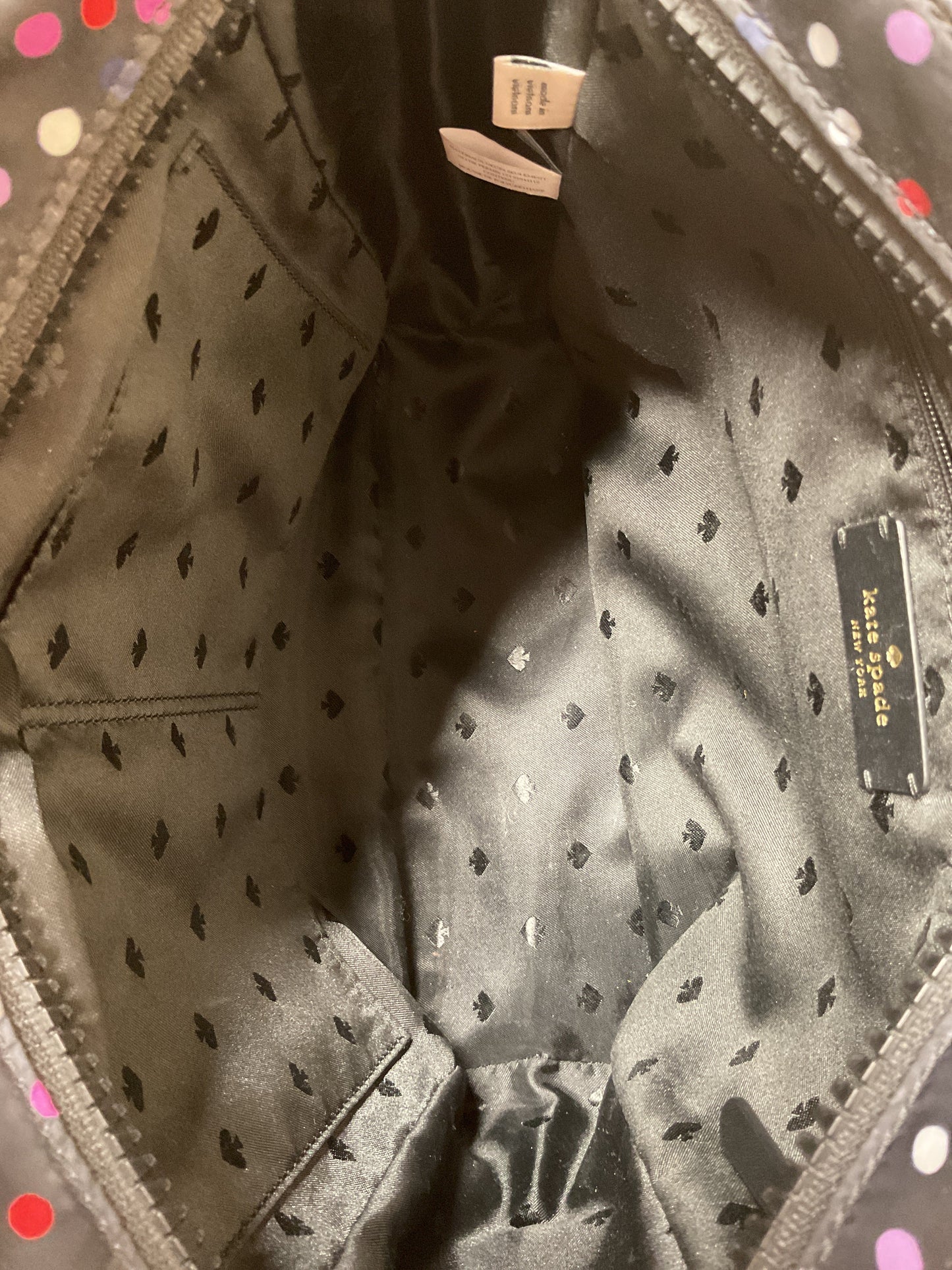 Handbag Designer By Kate Spade In Black & Purple, Size:Medium