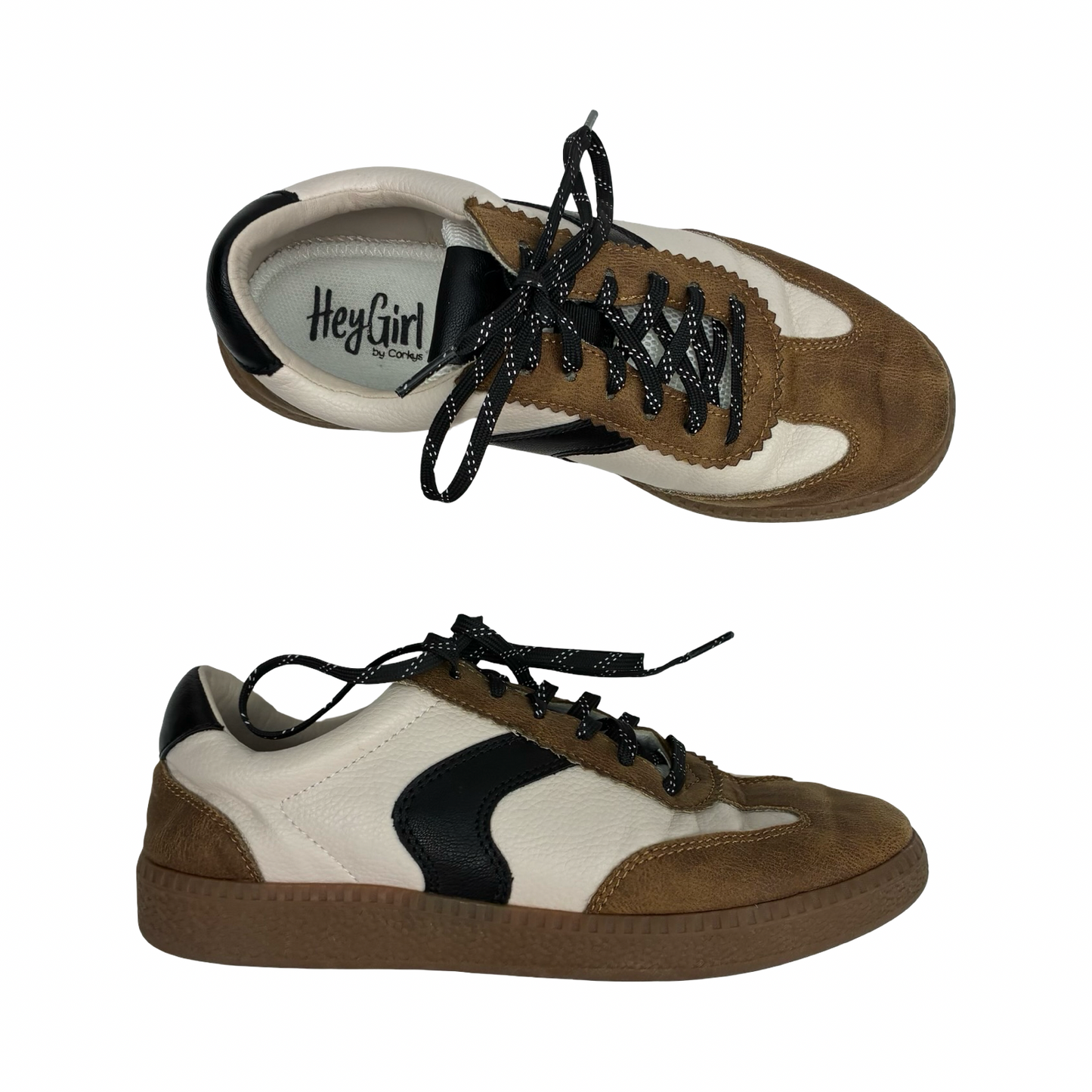 Shoes Sneakers By Corkys In Black & Brown, Size:8