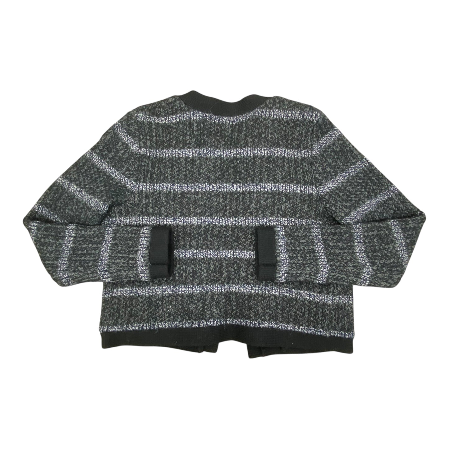 Sweater Cardigan By Banana Republic In Black & Grey, Size:S