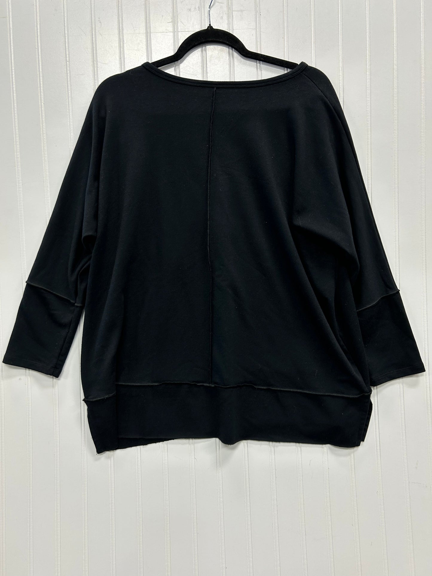 Athletic Top Ls Crewneck By Spanx In Black, Size:L