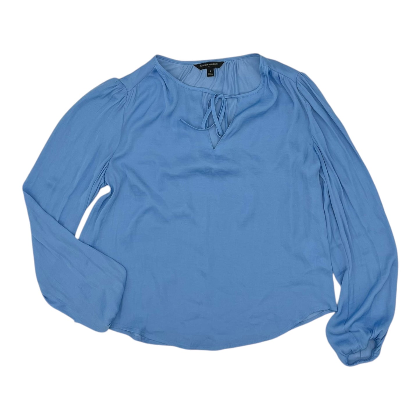 Blouse Ls By Banana Republic In Blue, Size:S