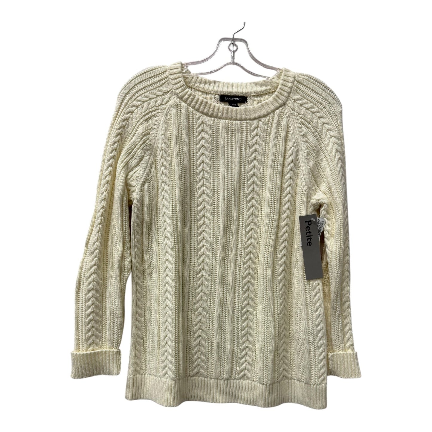 Sweater By Lands End In Ivory, Size:Mp