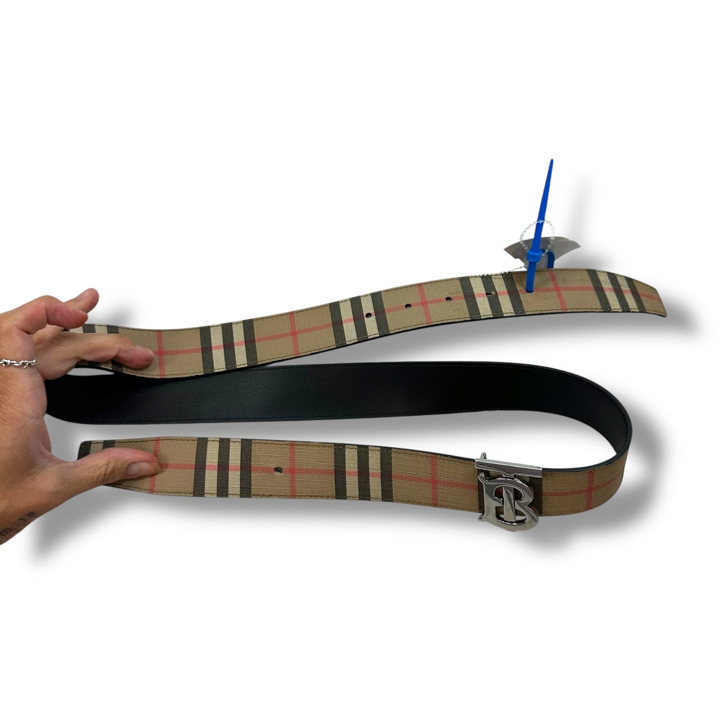 Reversible Belt Luxury Designer By Burberry Size 34/85