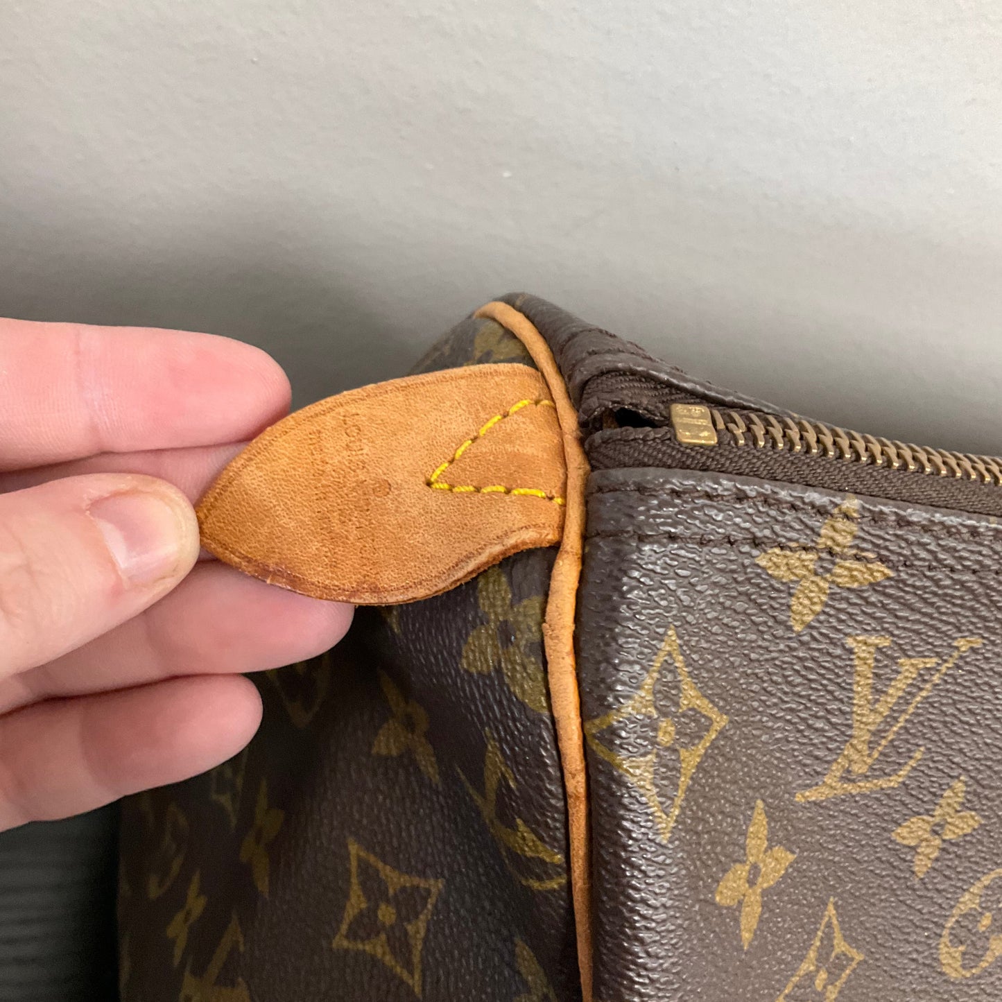 Handbag Luxury Designer By Louis Vuitton In Bronze, Size:Large