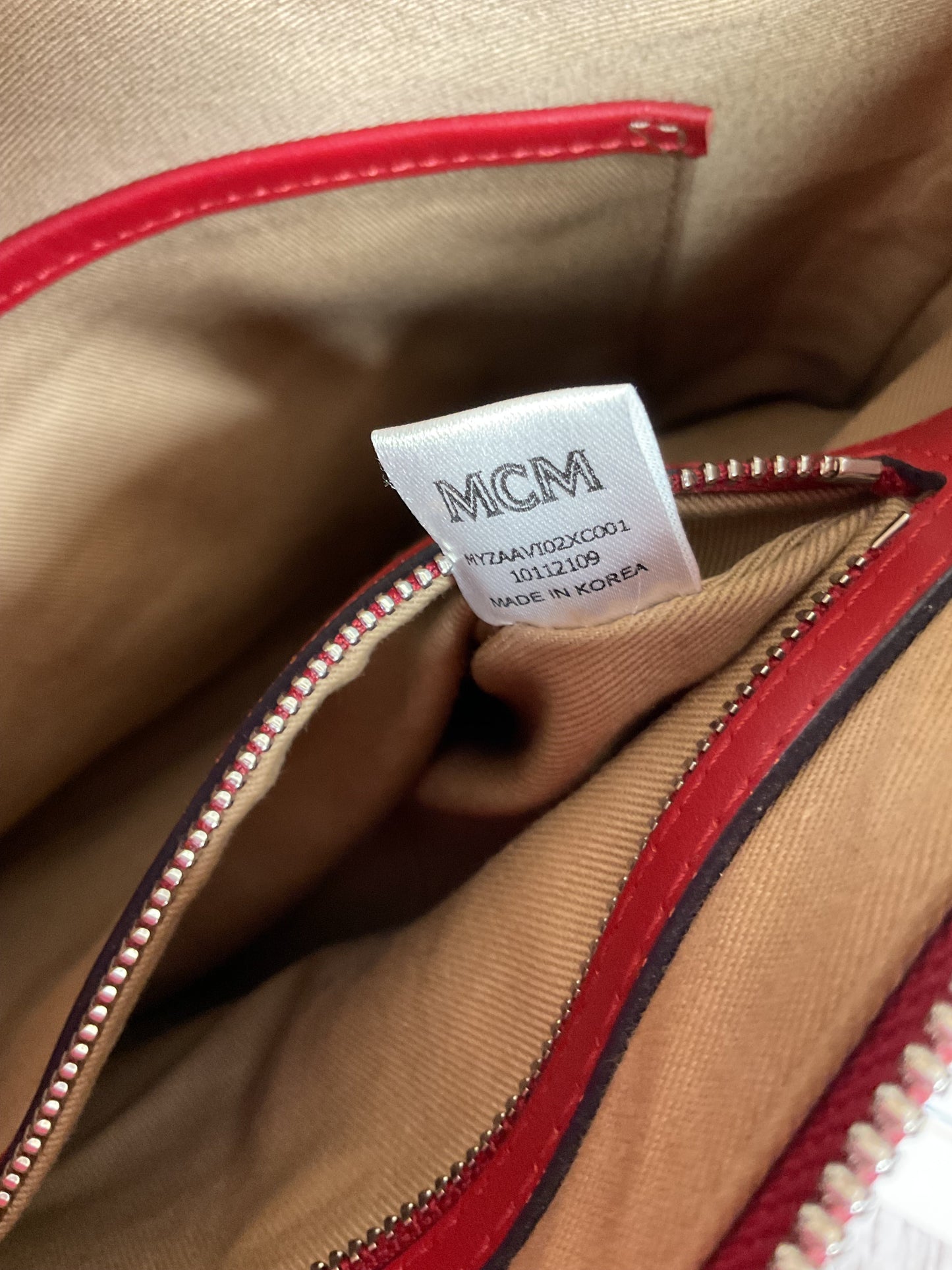 Crossbody Luxury Designer By Mcm In Red, Size:Medium