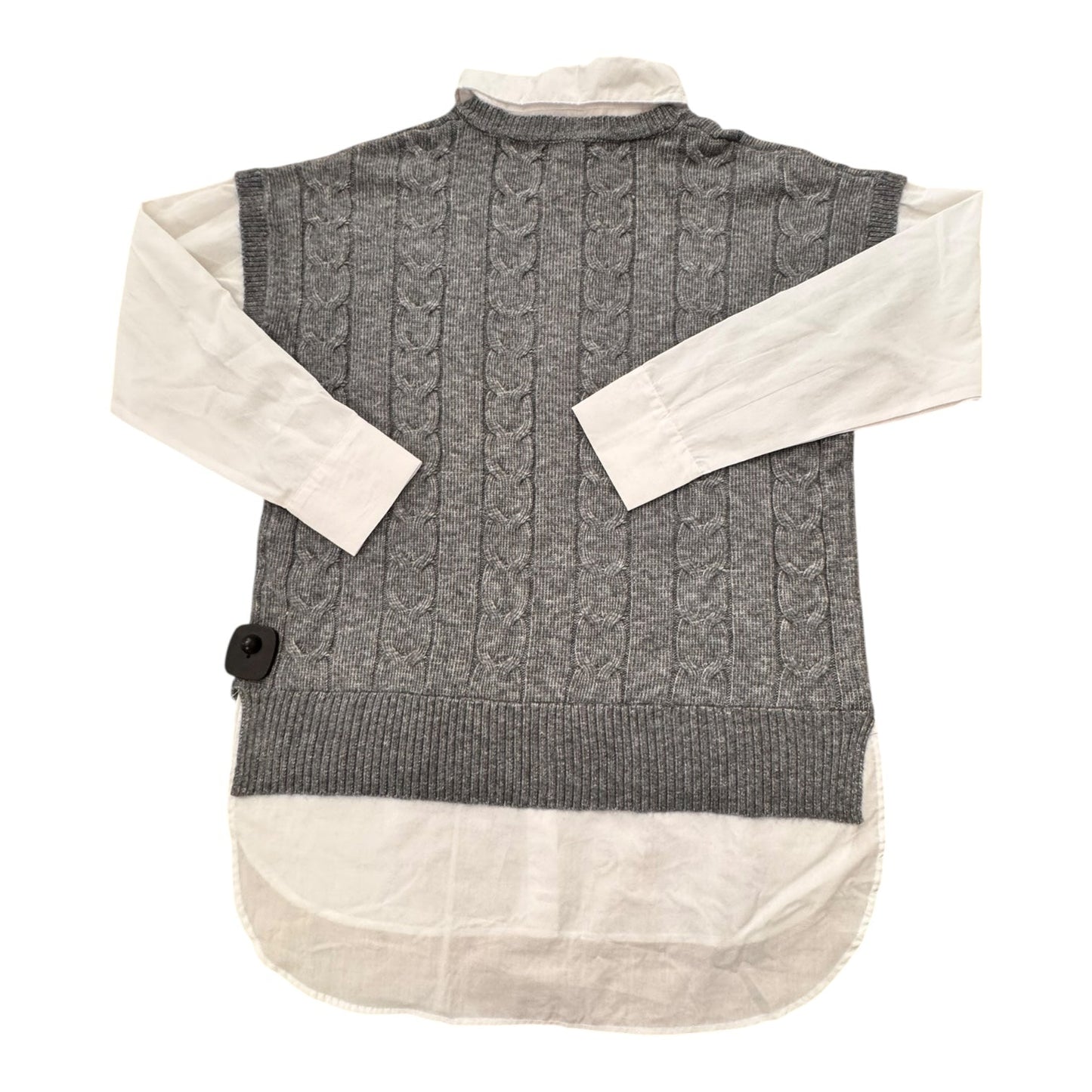 Sweater By Rachel Zoe In Grey & White, Size:L