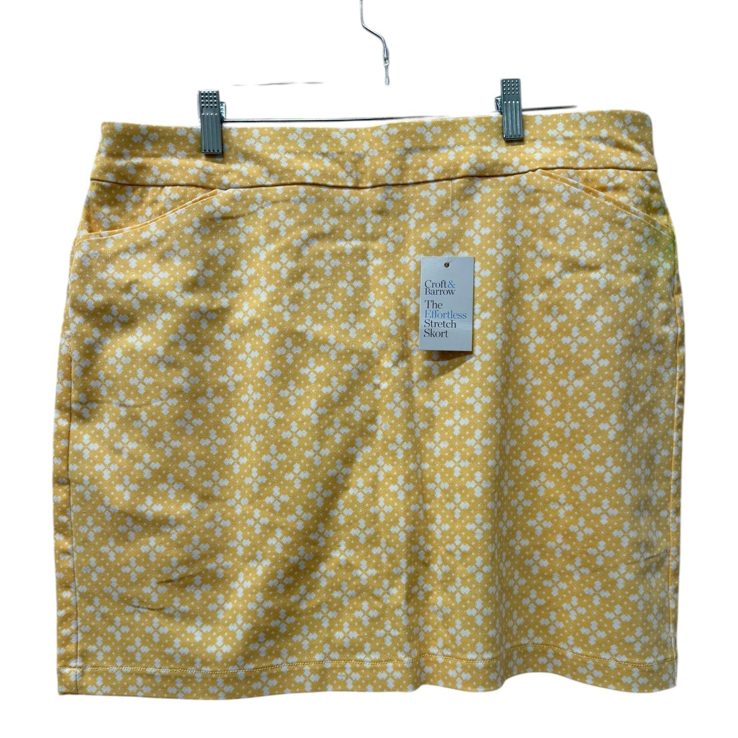 Skort By Croft And Barrow In Yellow, Size:16
