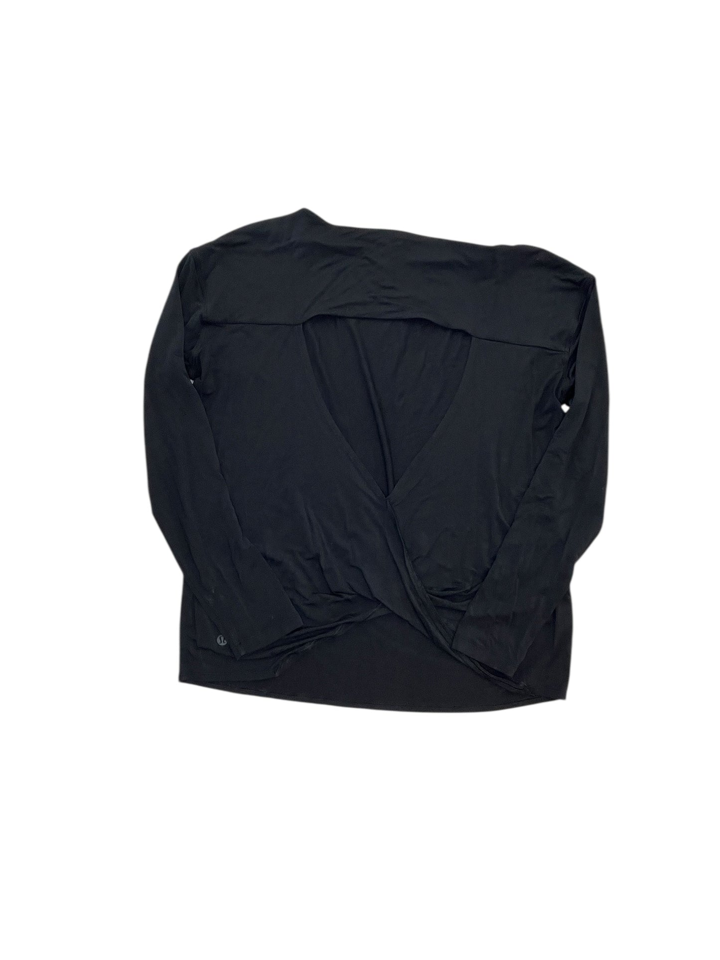 Athletic Top Ls Crewneck By Lululemon In Black, Size:M