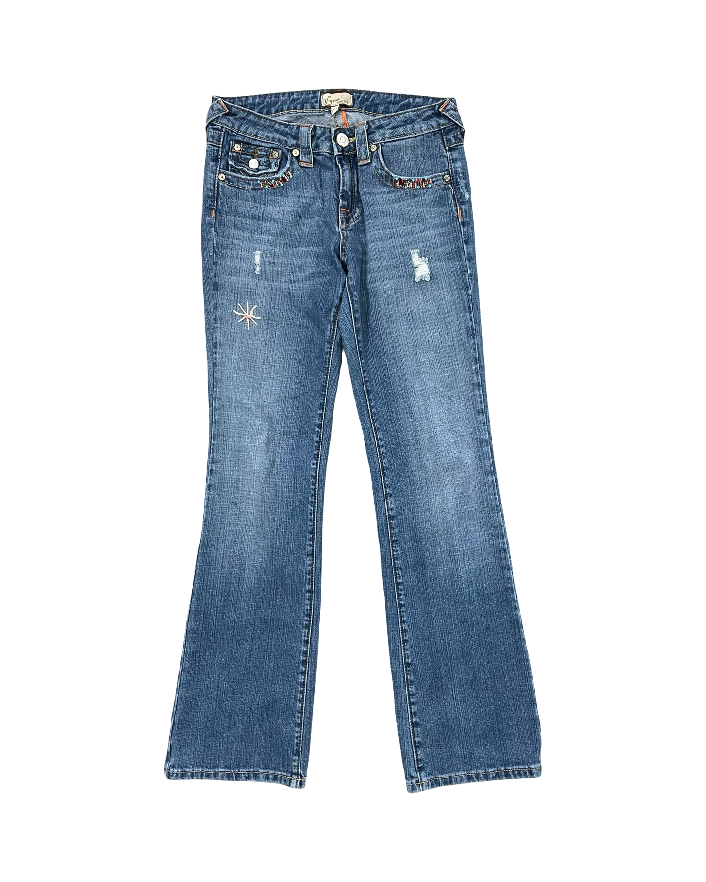 Jeans Boot Cut By Vigoss In Blue Denim, Size:6
