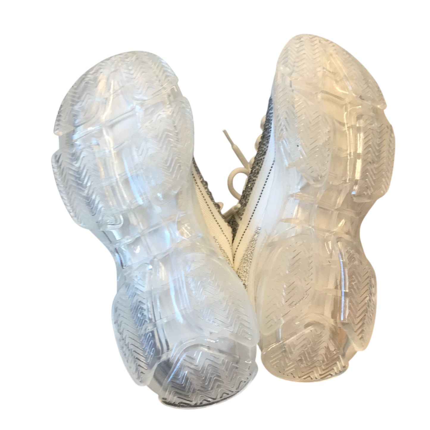 Shoes Athletic By Steve Madden In Silver, Size:8.5