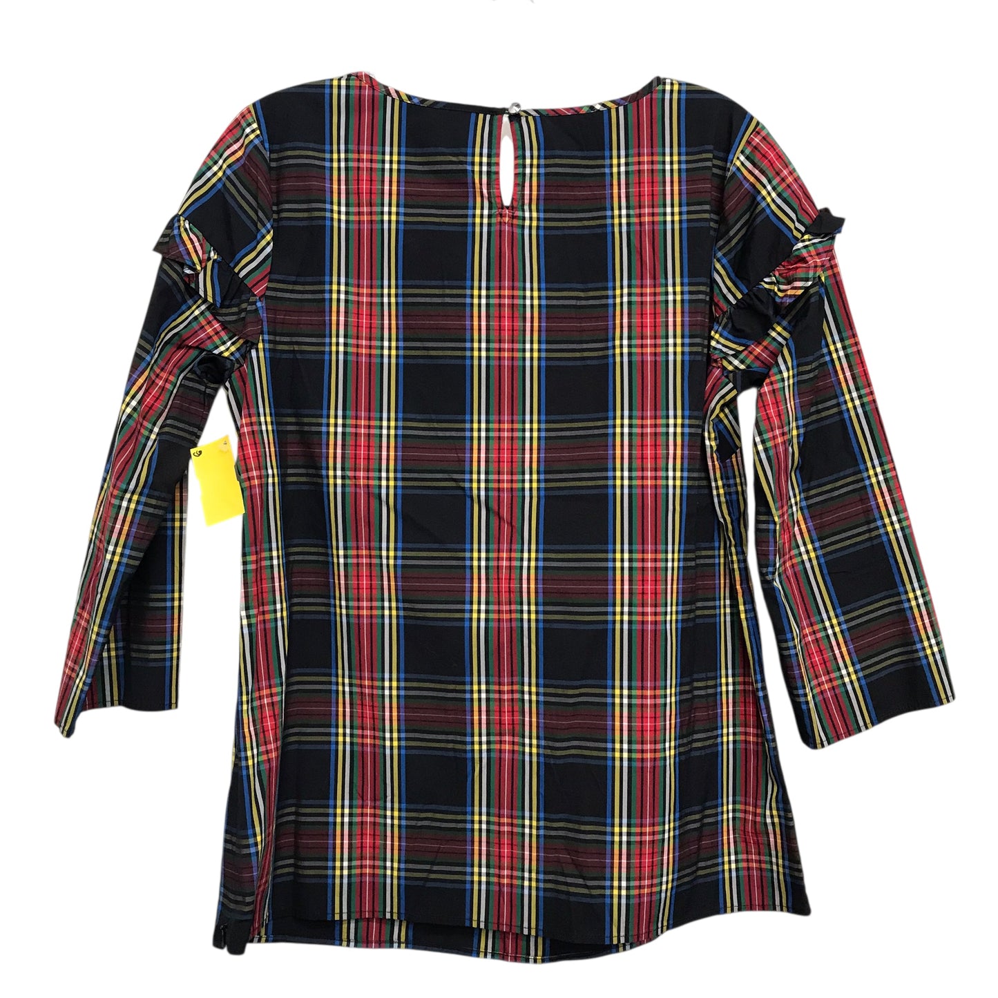 Top 3/4 Sleeve By Talbots In Plaid Pattern, Size:S
