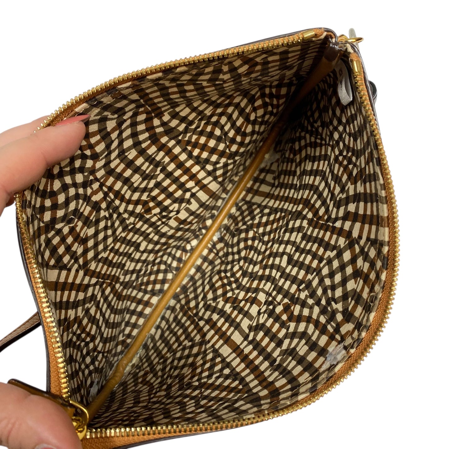 Wristlet Luxury Designer By Mcm In Brown, Size:Medium