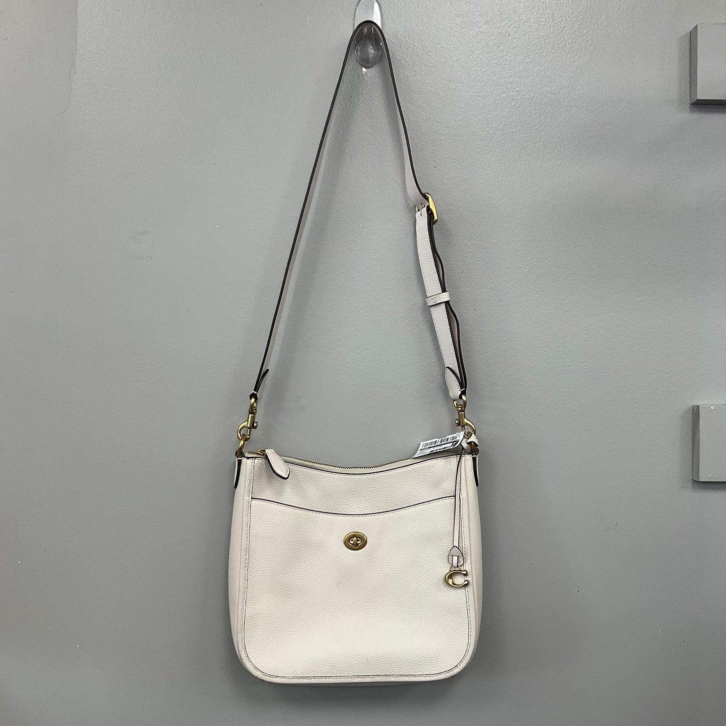 Crossbody Designer By Coach In Cream, Size:Small