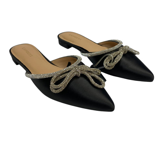 Shoes Flats By Express In Black & Silver, Size:6