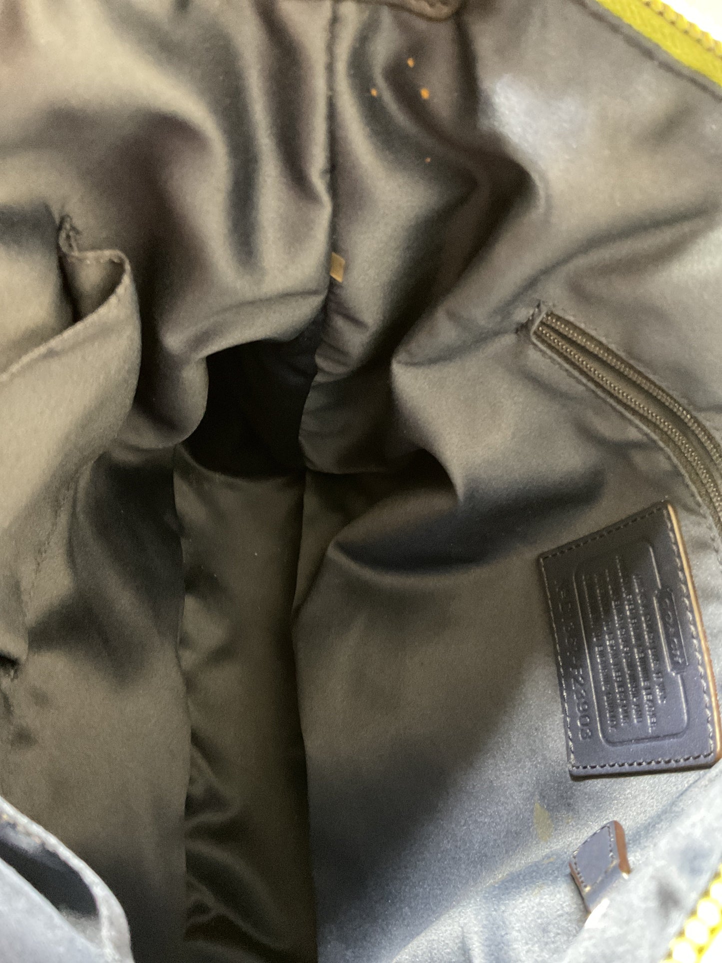 Handbag Designer By Coach In Blue & Green, Size:Medium