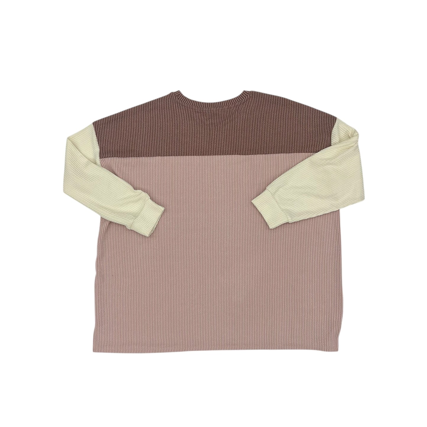 Top Ls By Maurices In Brown & Pink, Size:2X