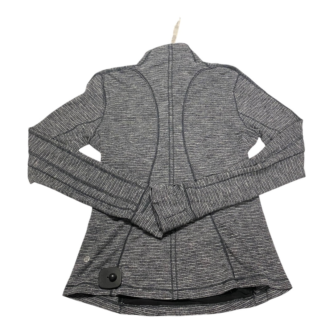 Athletic Top Ls Collar By Lululemon In Grey, Size:8