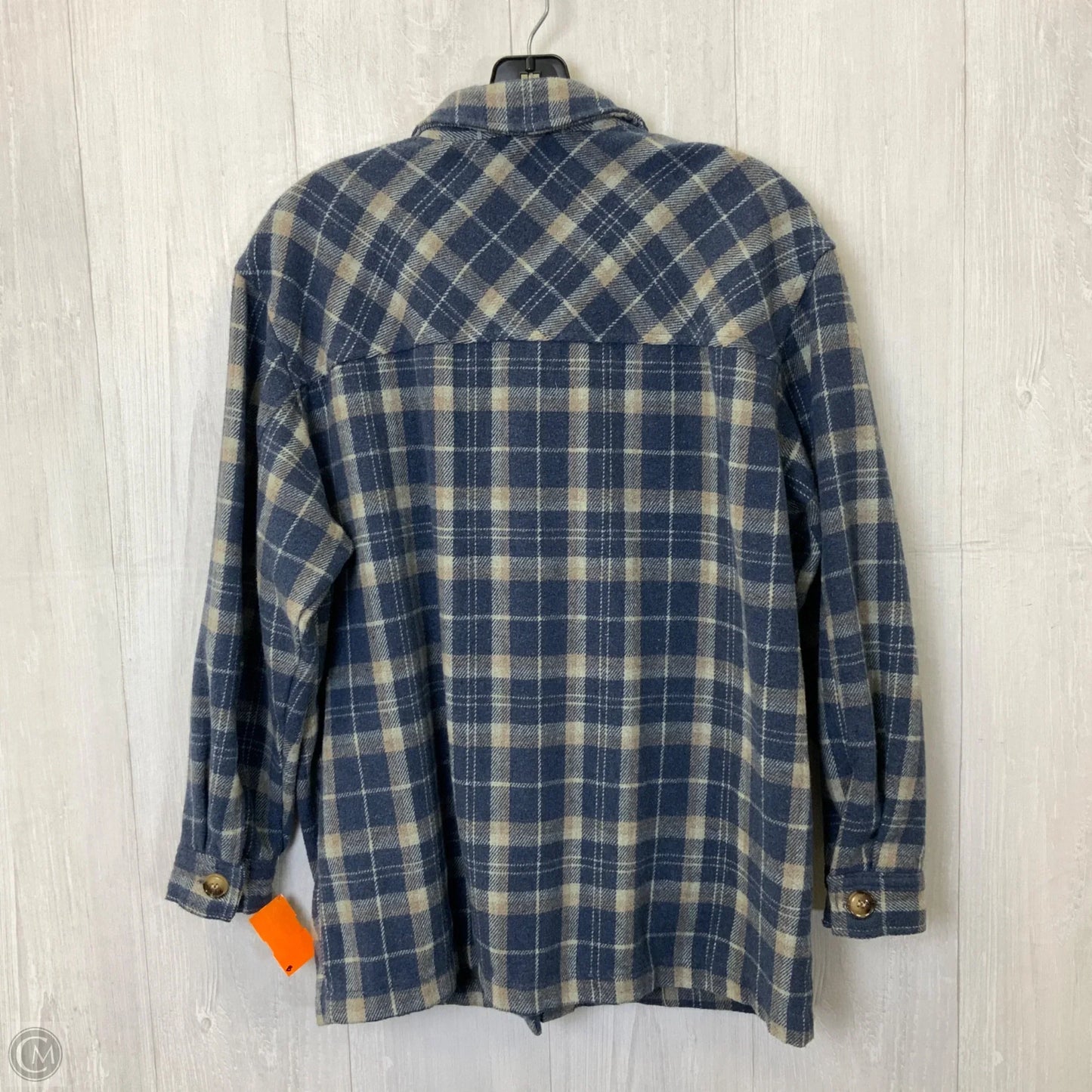 Blouse Long Sleeve By Knapp Studio In Plaid Pattern, Size: S