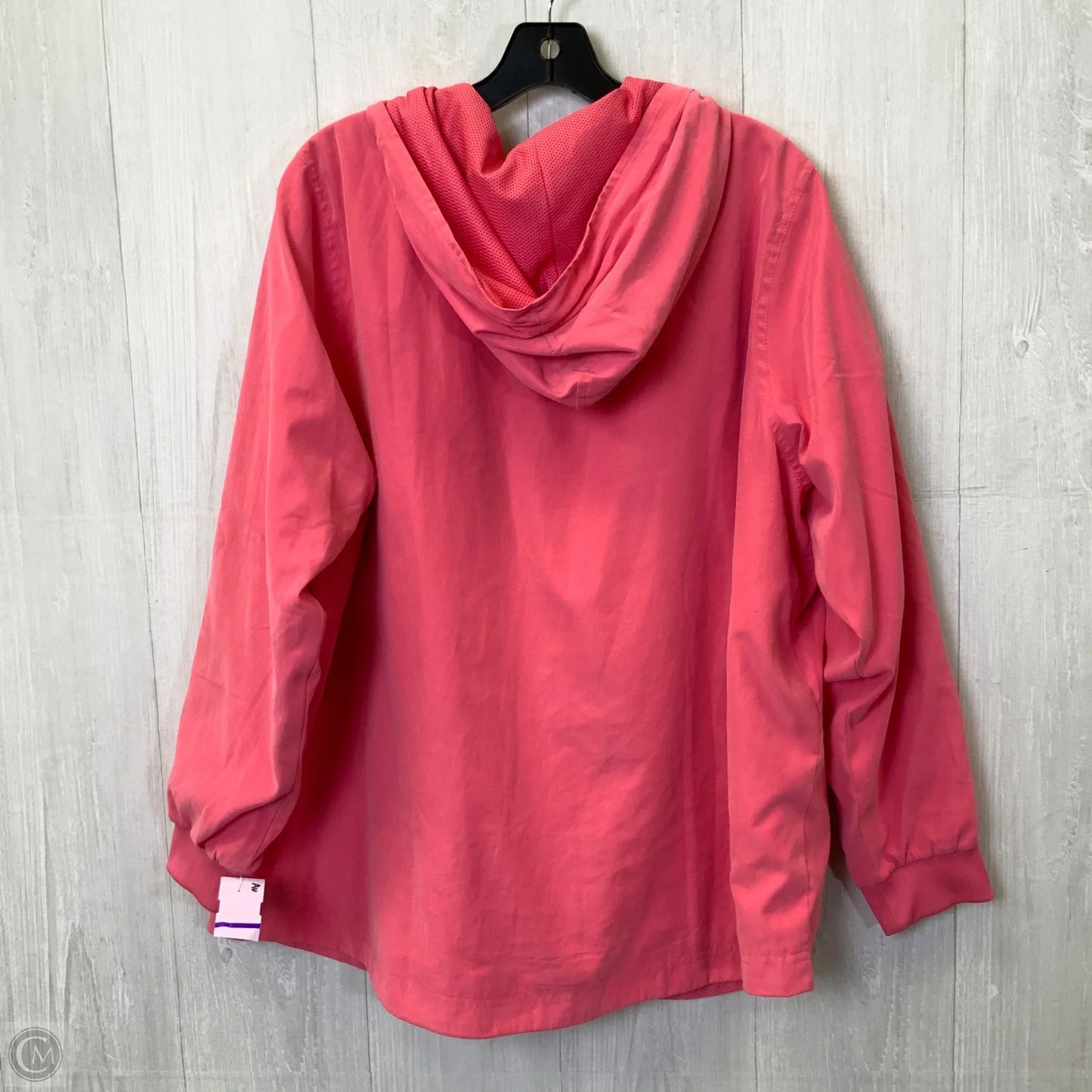 Jacket Windbreaker By Isaac Mizrahi Live Qvc In Pink, Size: 1x