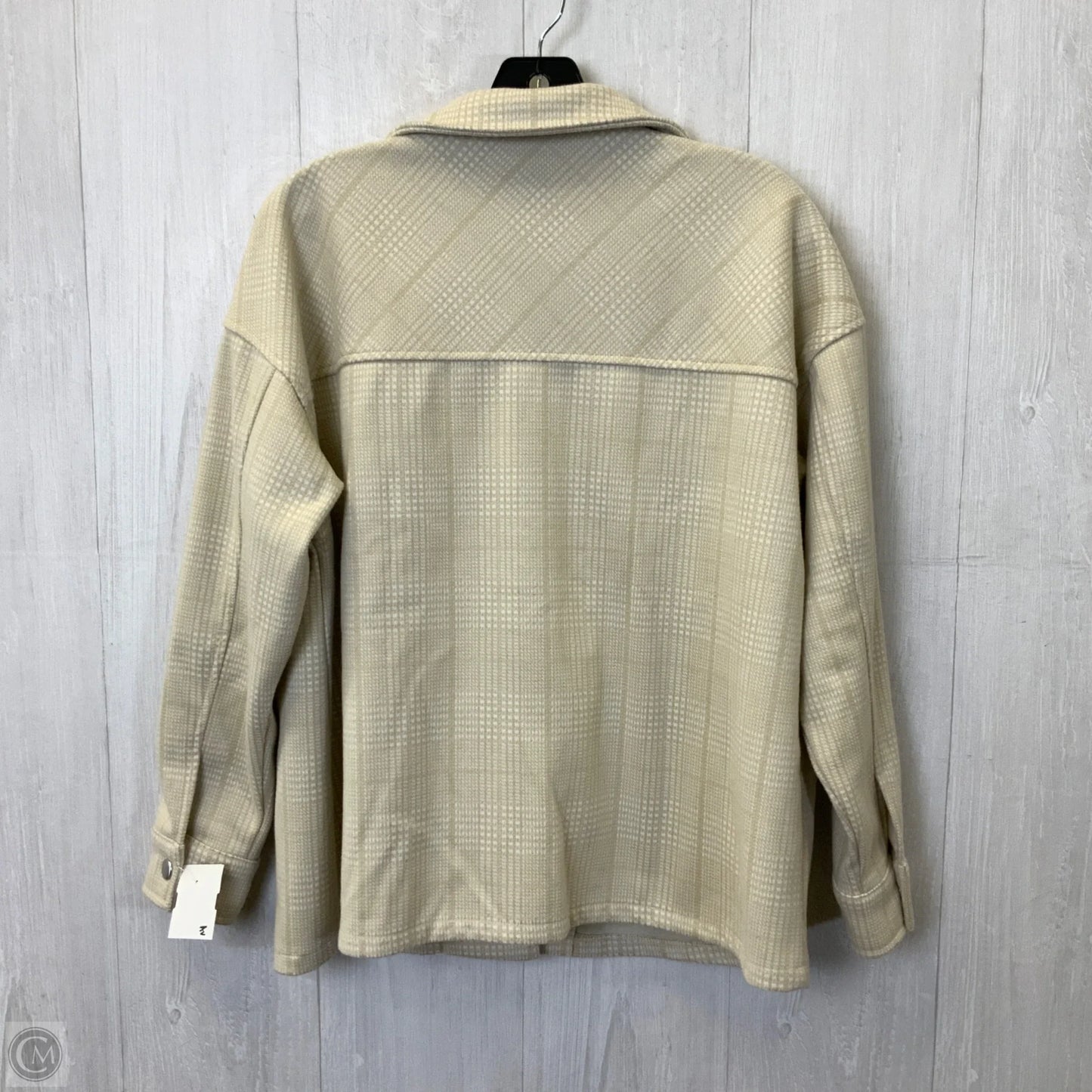 Jacket Shirt By Forever 21 In Cream, Size: S