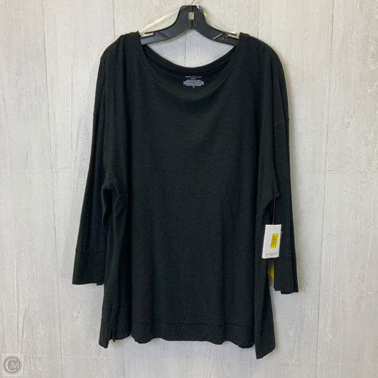 Top Long Sleeve Basic By West Bound In Black, Size: 3x