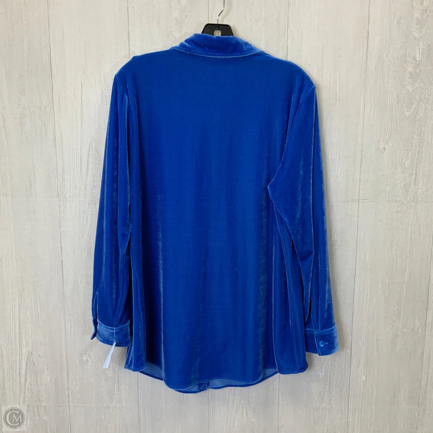Blouse Long Sleeve By Soft Surroundings In Blue, Size: M