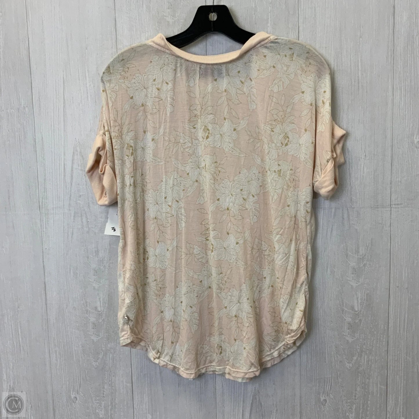 Top Short Sleeve By Koolaburra By Ugg In Pink & White, Size: M