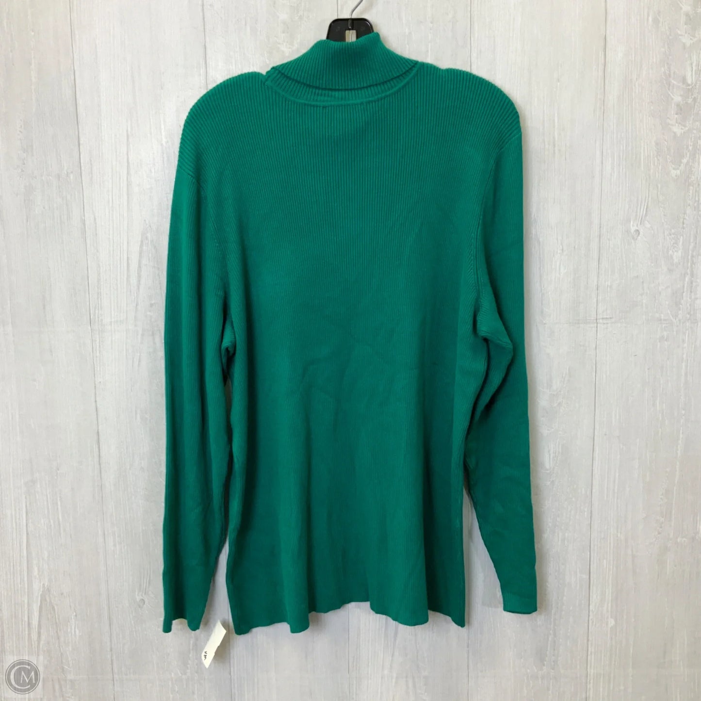Top Long Sleeve Basic By Coldwater Creek In Teal, Size: 2x
