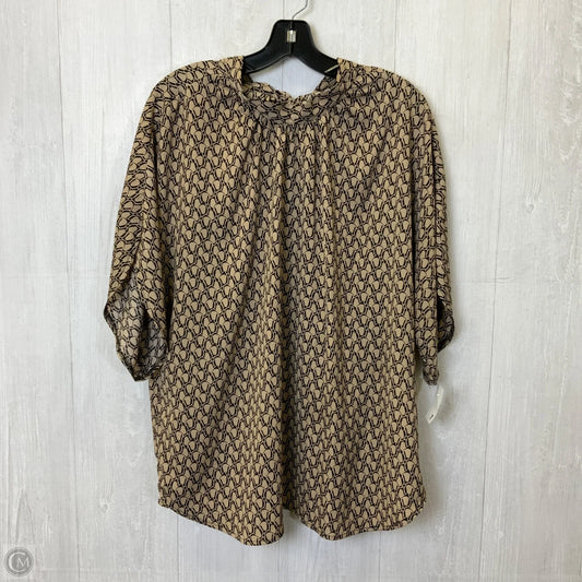 Top Short Sleeve By Shein In Brown, Size: 1x