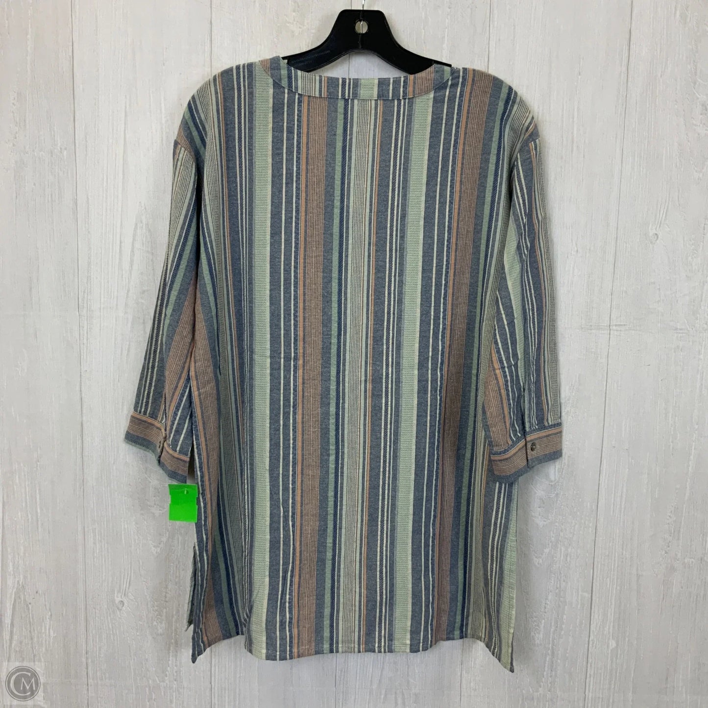 Top 3/4 Sleeve By Christopher And Banks In Striped Pattern, Size: S