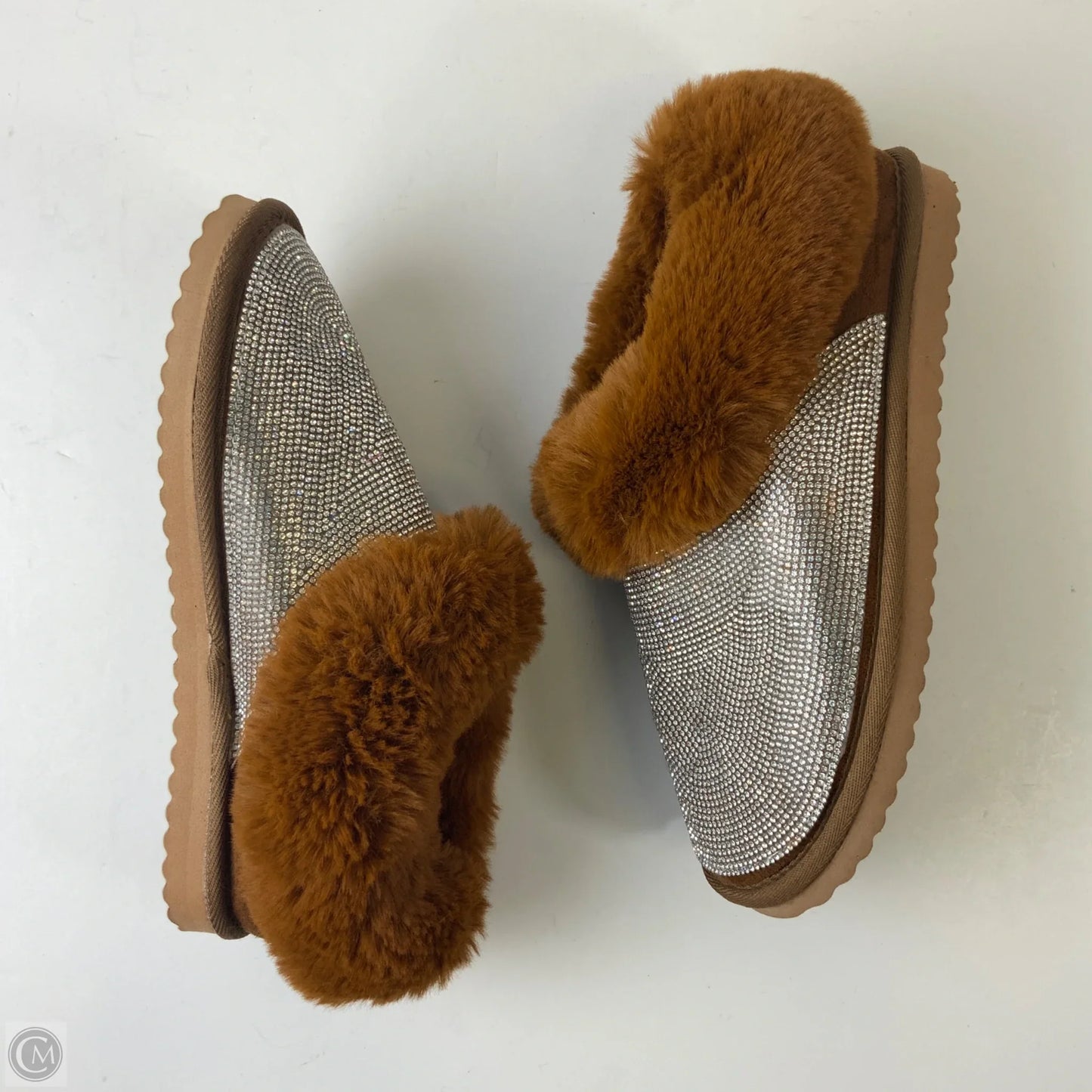 Boots Ankle Flats By Liliana In Brown & White, Size: 9