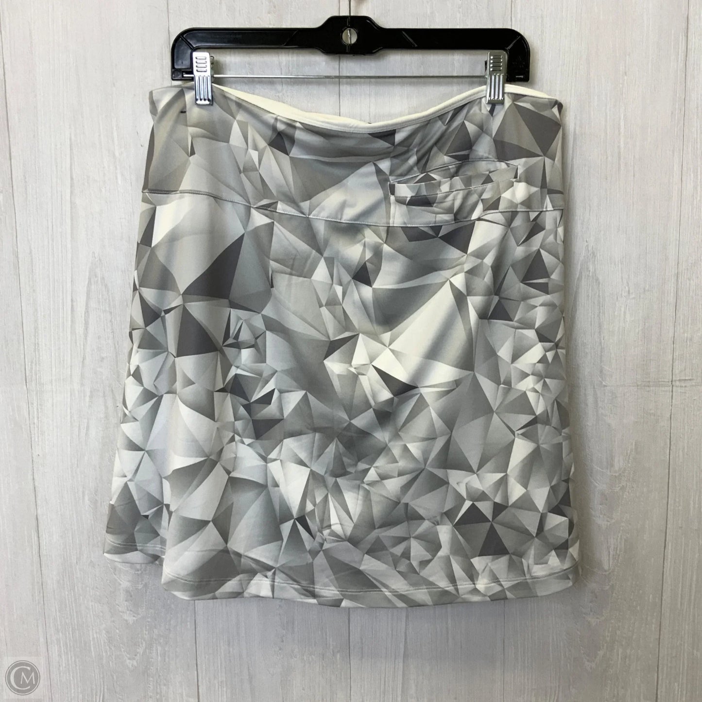 Athletic Skort By Nike Apparel In Grey & White, Size: Xl