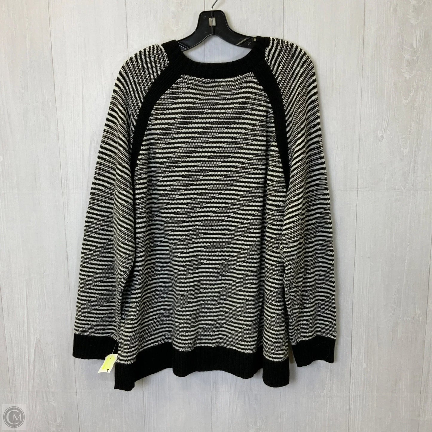 Sweater Cardigan By Lane Bryant In Black & White, Size: 4x