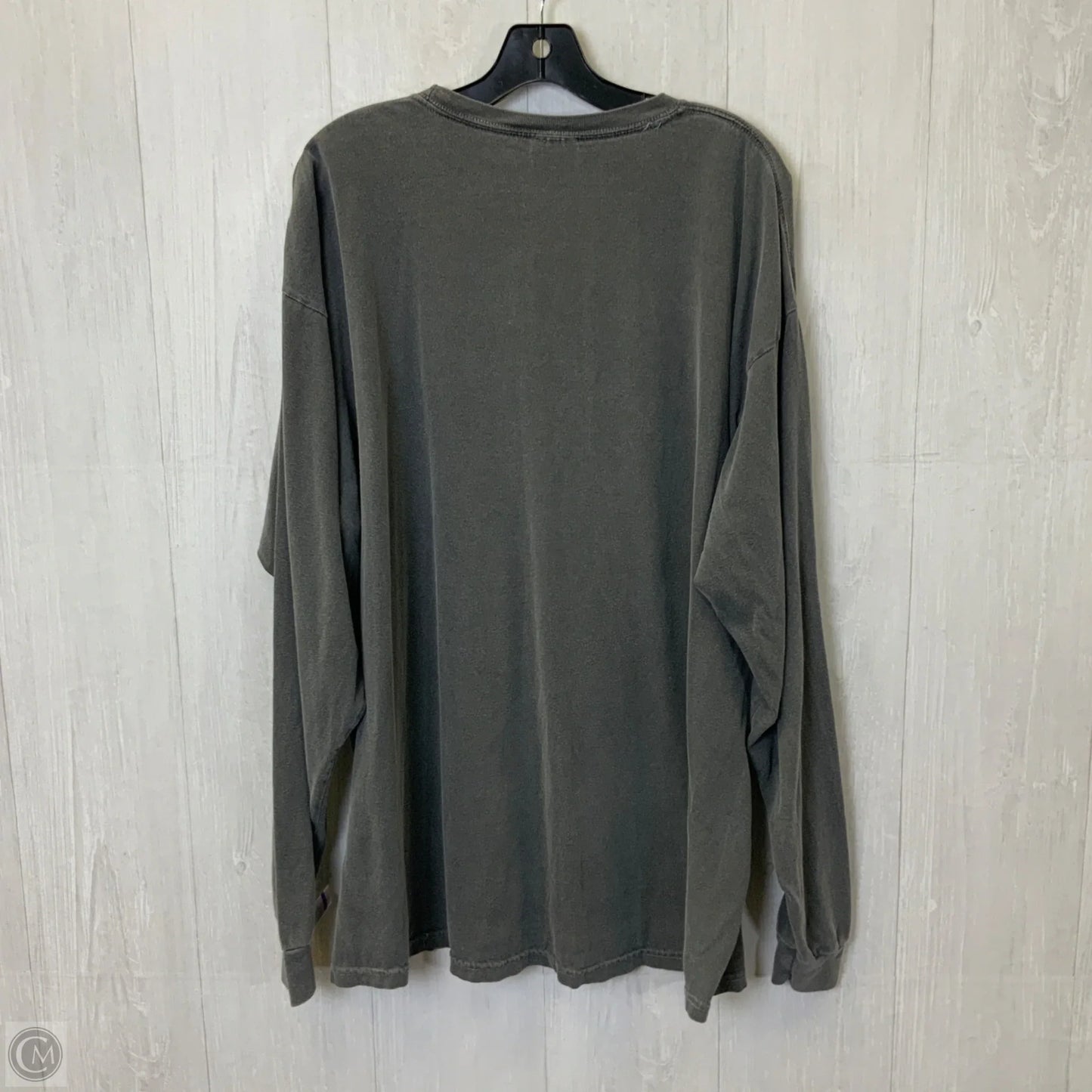 Top Long Sleeve By Comfort Colors In Grey, Size: 2x