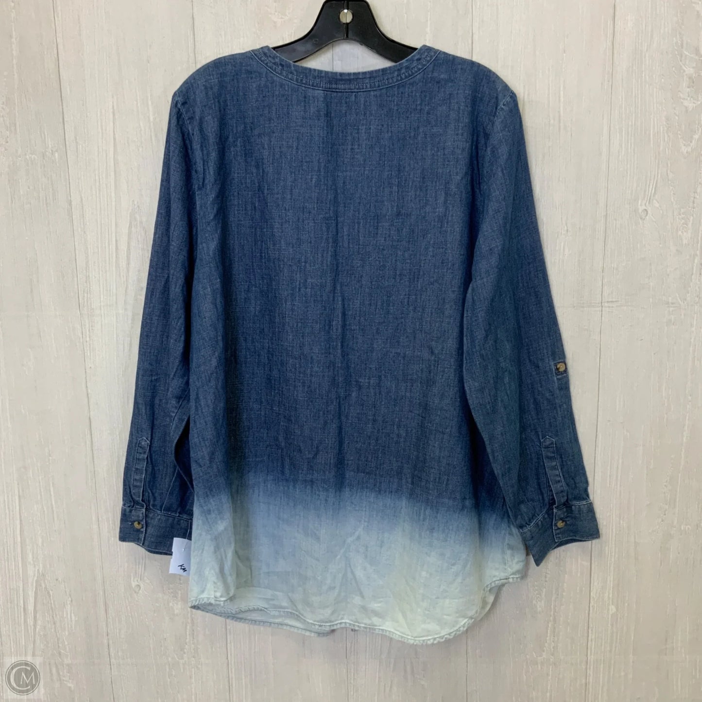 Top Long Sleeve By J. Jill In Blue, Size: L