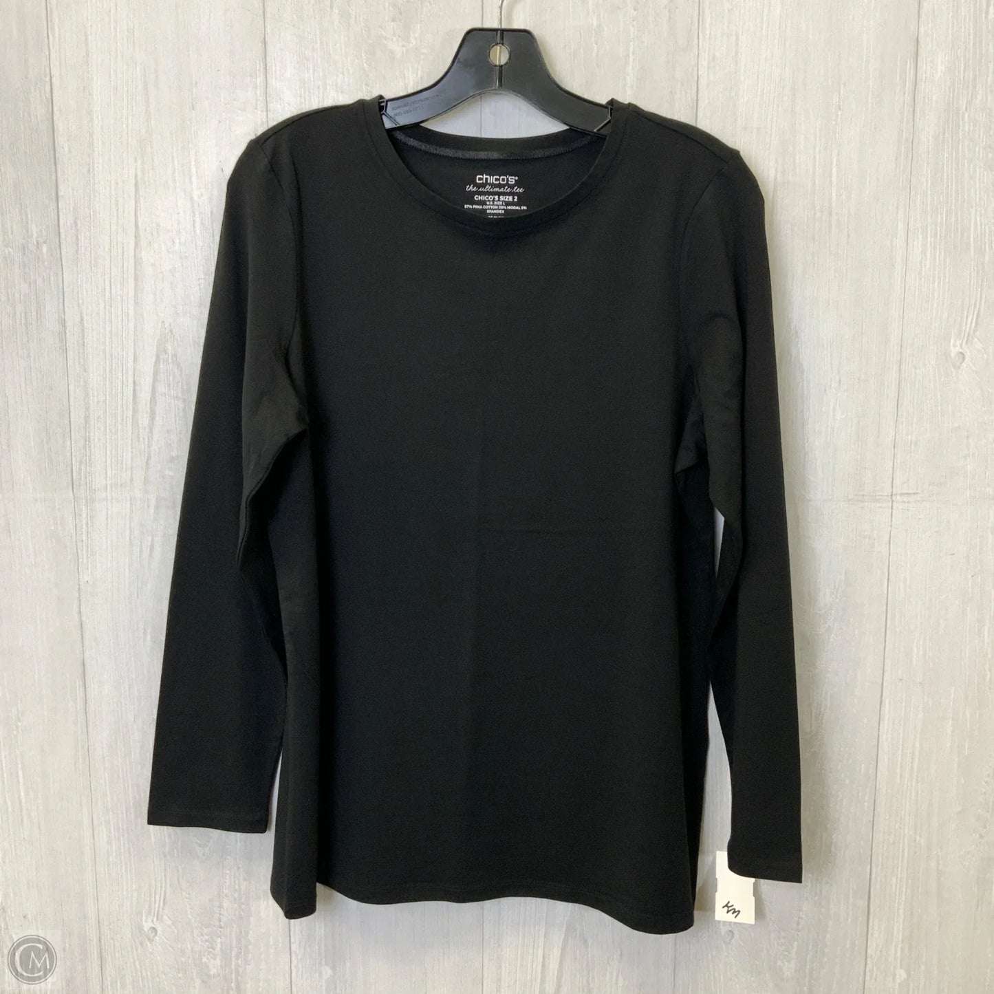 Top Long Sleeve Basic By Chicos In Black, Size: L