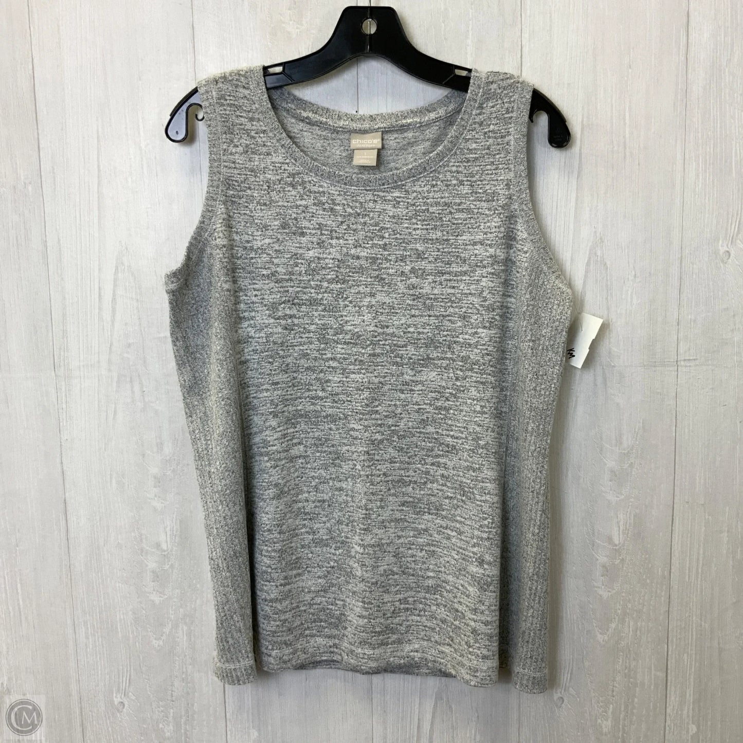 Top Sleeveless By Zenergy By Chicos In Grey, Size: M