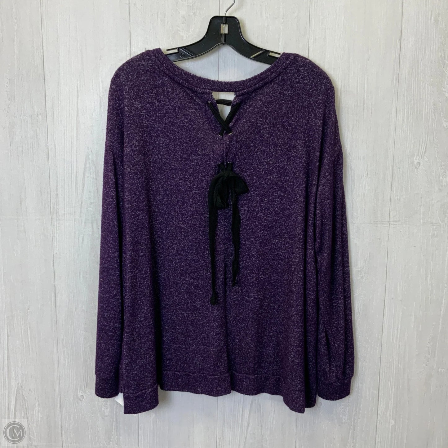 Blouse Long Sleeve By Ana In Purple, Size: Xl