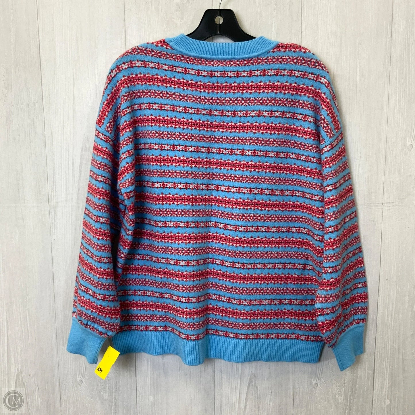 Sweater By Loft In Blue & Red & White, Size: L