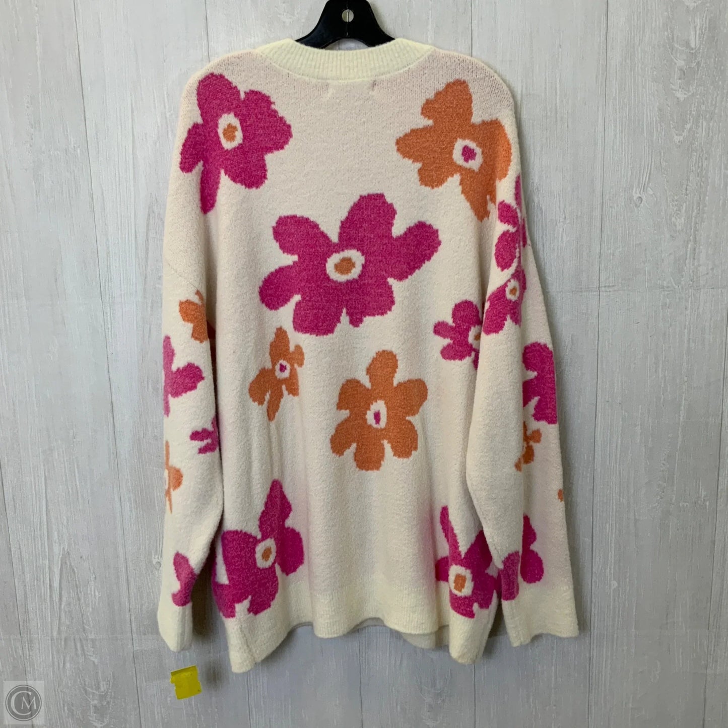 Sweater By Moa Moa In Cream & Orange, Size: 2x