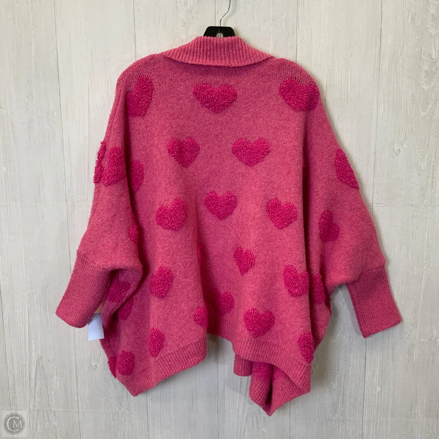 Sweater Cardigan By Clothes Mentor In Pink & Red, Size: Osfm