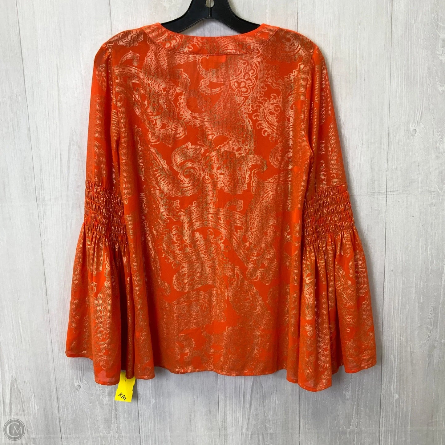 Blouse Long Sleeve By Michael By Michael Kors In Orange, Size: Xs